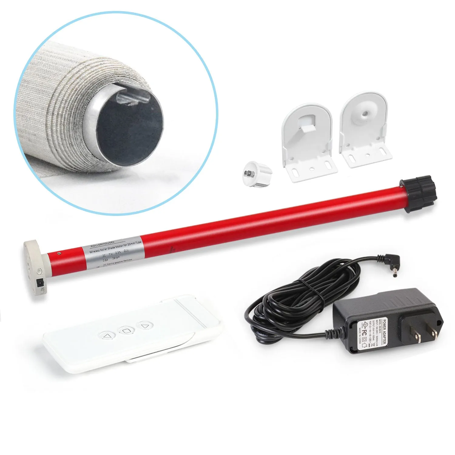 ERB25/ERB16 Rechargeable Roller Blinds/Shade Motor (Compatible 1in.-2in. Roller Shade Tubes )