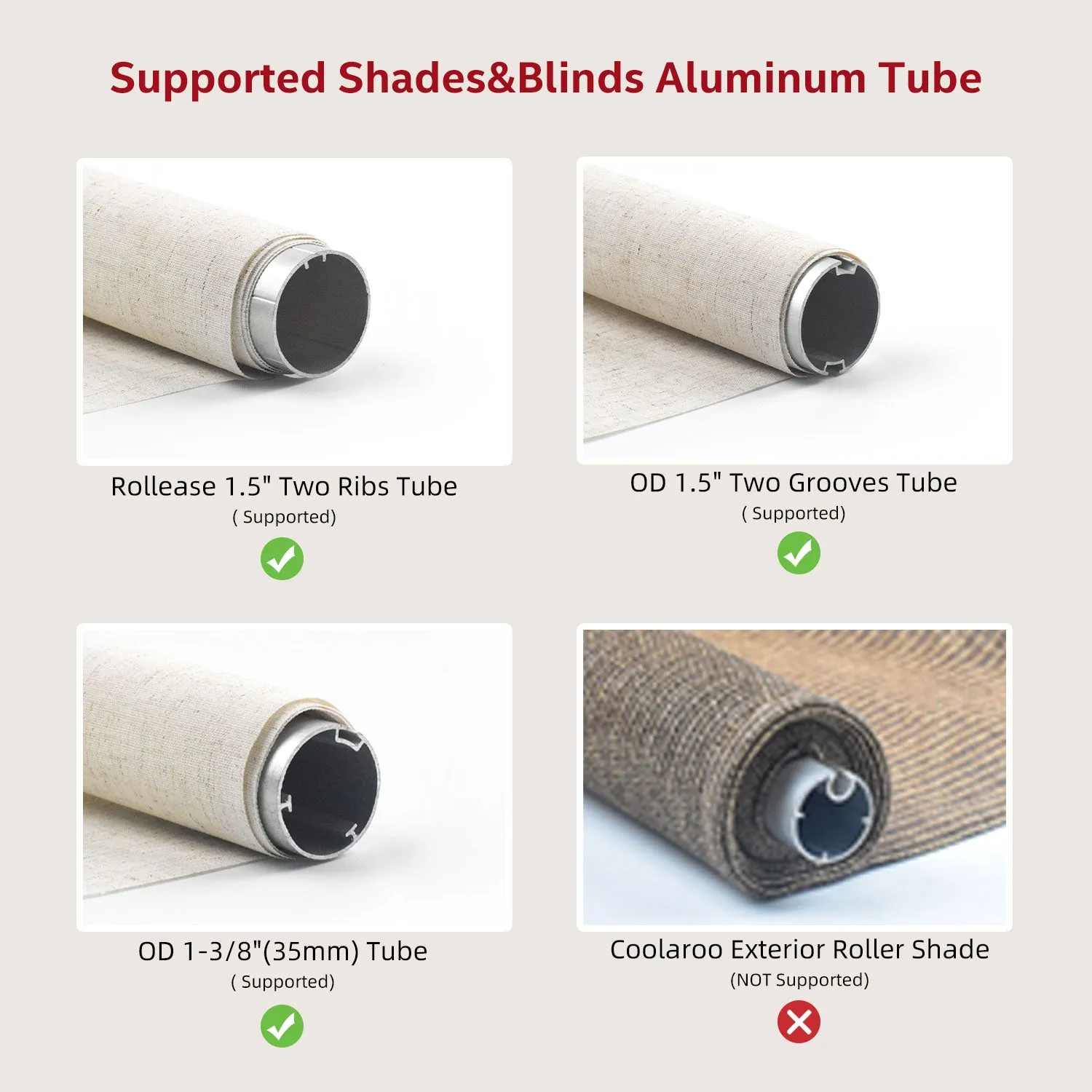 ERB25/ERB16 Rechargeable Roller Blinds/Shade Motor (Compatible 1in.-2in. Roller Shade Tubes )