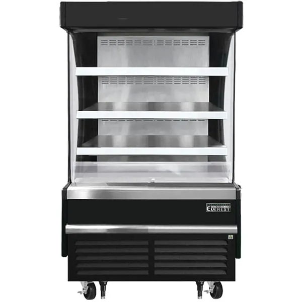 Everest EOMV-36-B-28-S Open Air Merchandiser 3 Shelves 9.3 cu.ft.