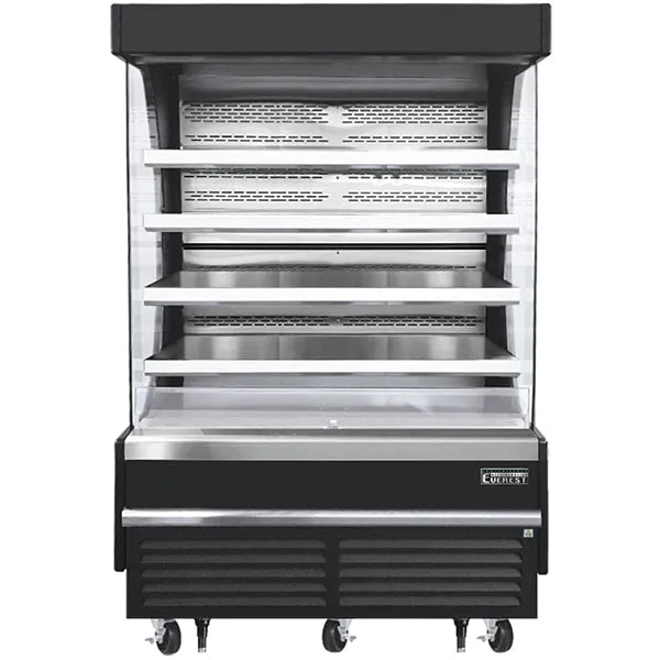Everest EOMV-60-B-28-T Open Air Merchandiser 8 Shelves 21.2 cu.ft.