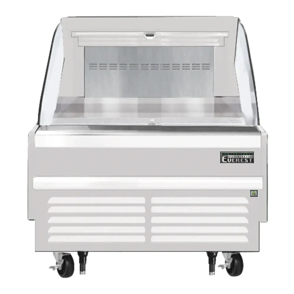 Everest Refrigeration EOMH-36-W-35-S 37 1/4" Bottom Mount Open Air Horizontal Refrigerated Merchandiser, 115 V, 1 Phase, 60 Hz