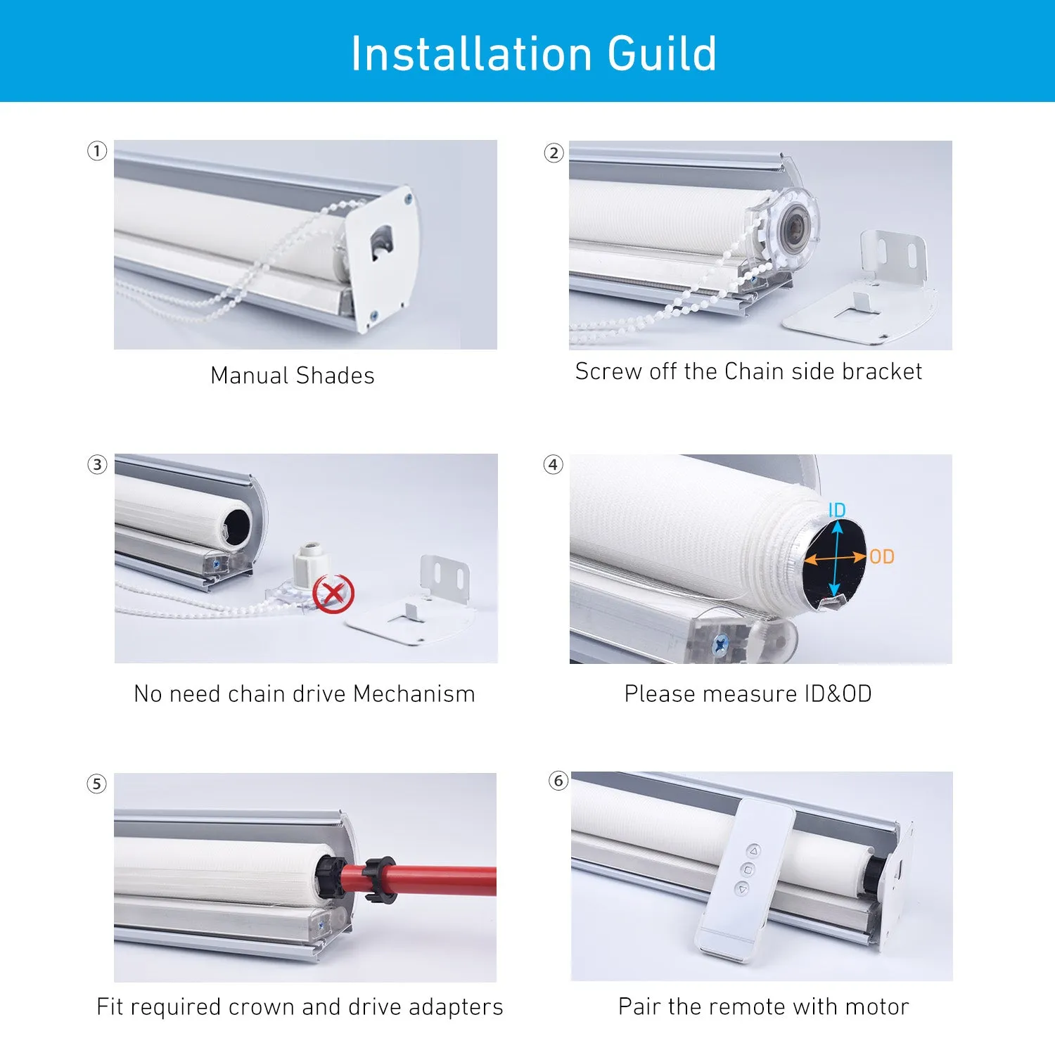 EY2524 | DC24V Tubular Motor Electric Blind Motor Remote Control