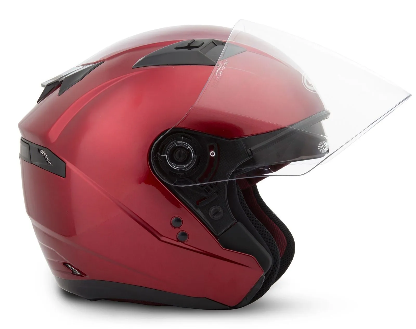 GMax OF77 Candy Red Open Face Helmet