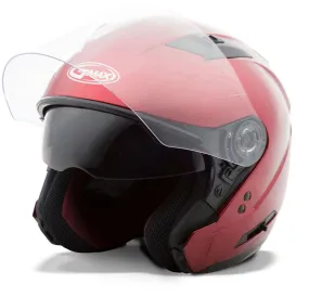 GMax OF77 Candy Red Open Face Helmet