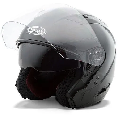 GMax OF77 Glossy Black Open Face Helmet