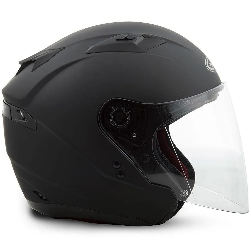 GMax OF77 Matte Black Open Face Helmet
