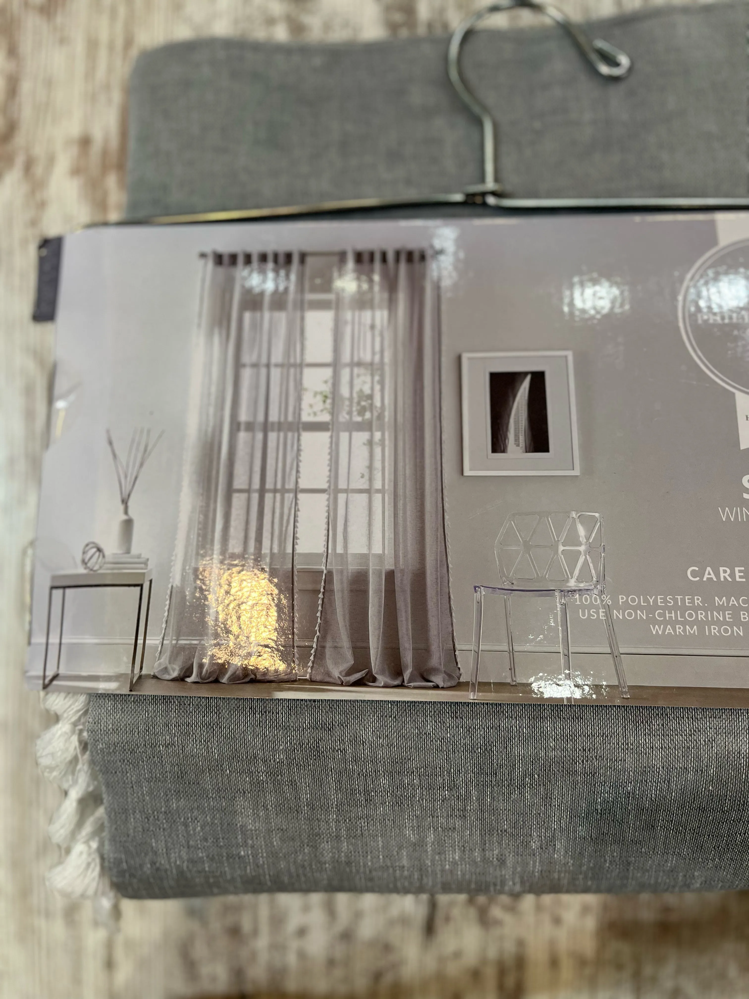 Gray & White Tassel Curtains