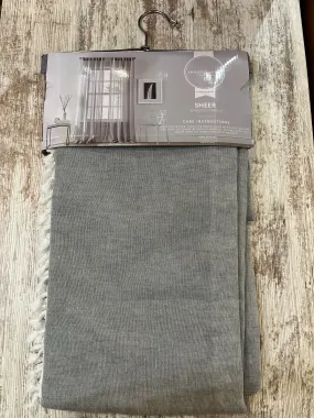 Gray & White Tassel Curtains