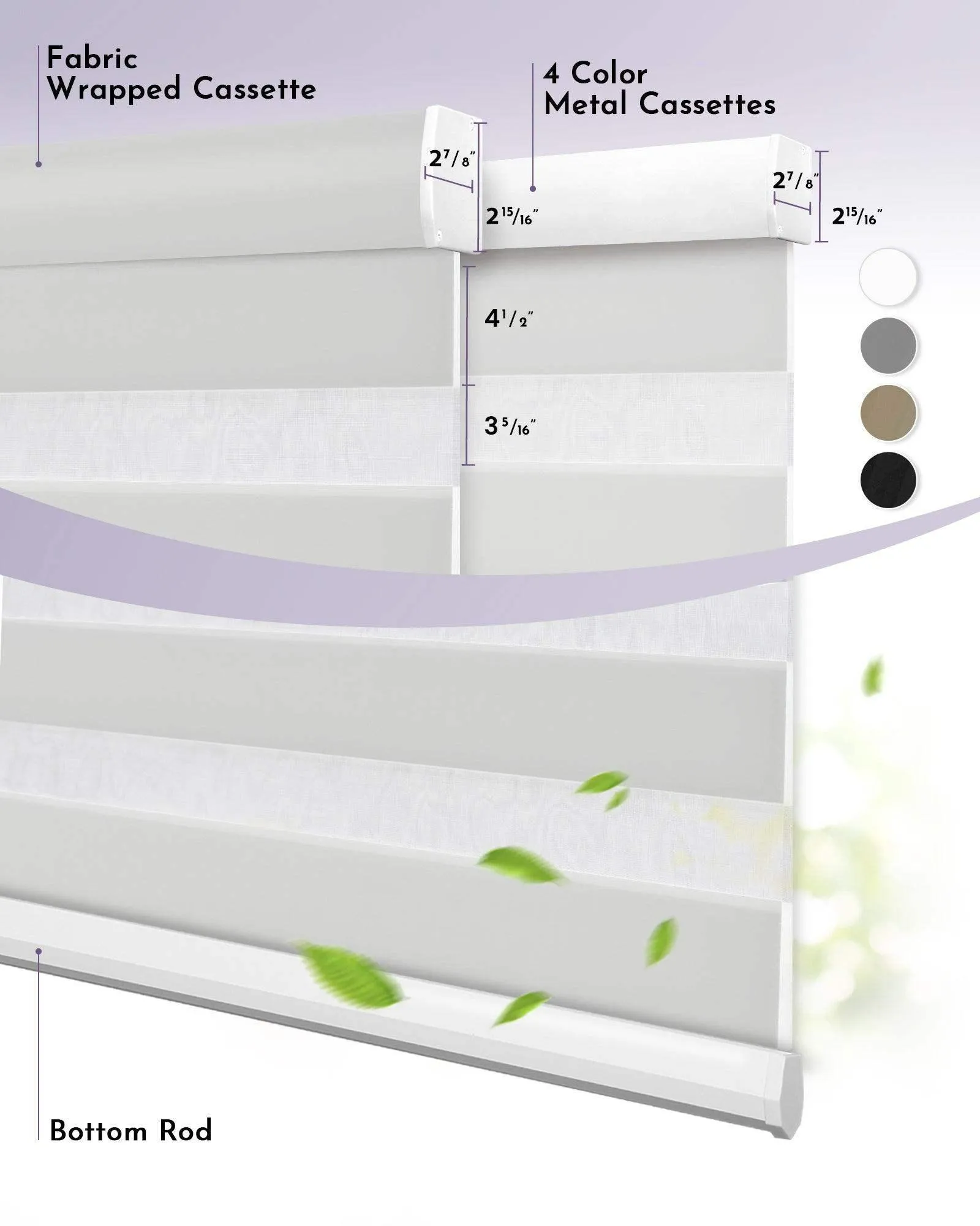 Graywind Motorized Zebra Sheer Blinds | Classic Series | Customizable