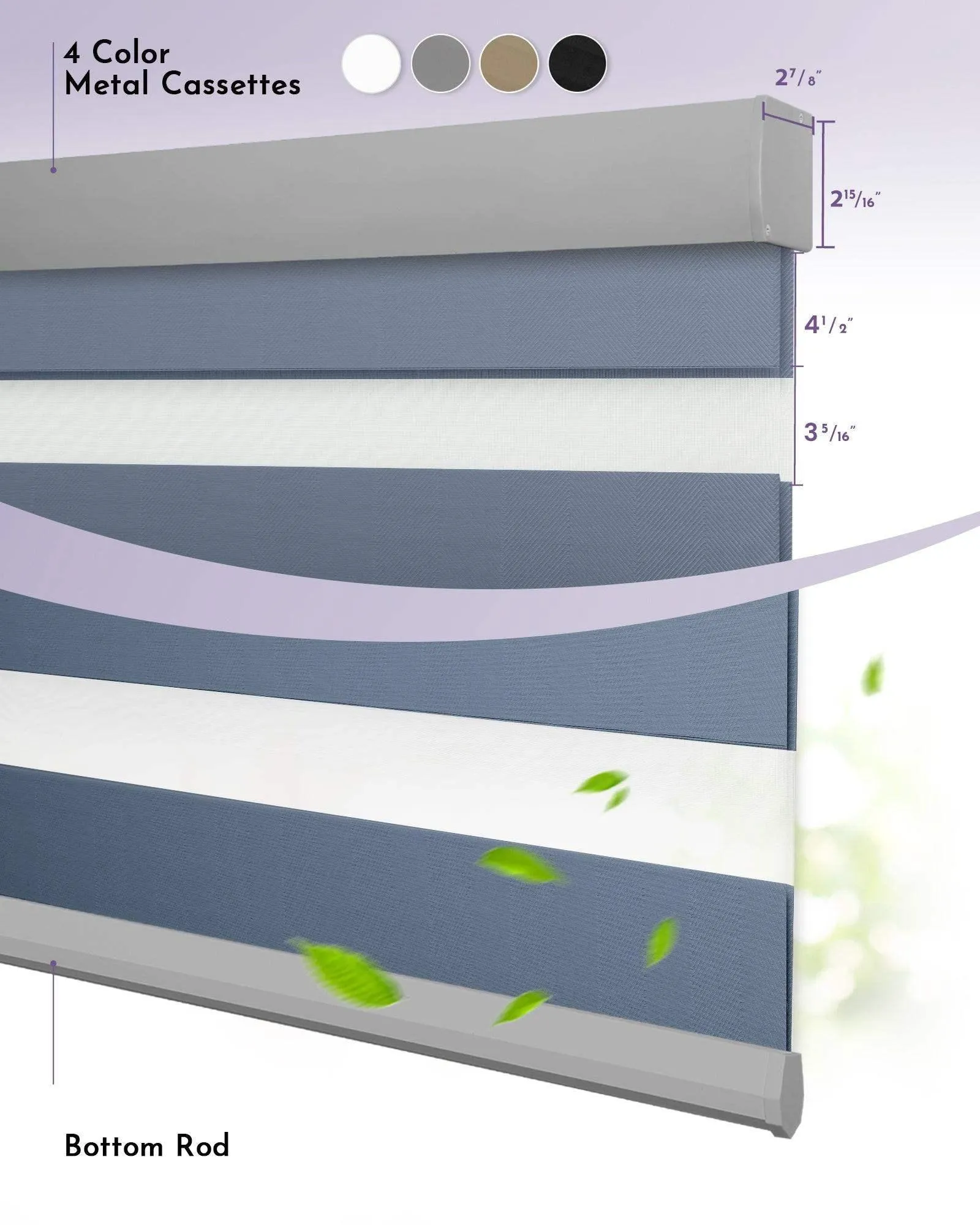 Graywind Motorized Zebra Sheer Blinds | Design Series | Customizable