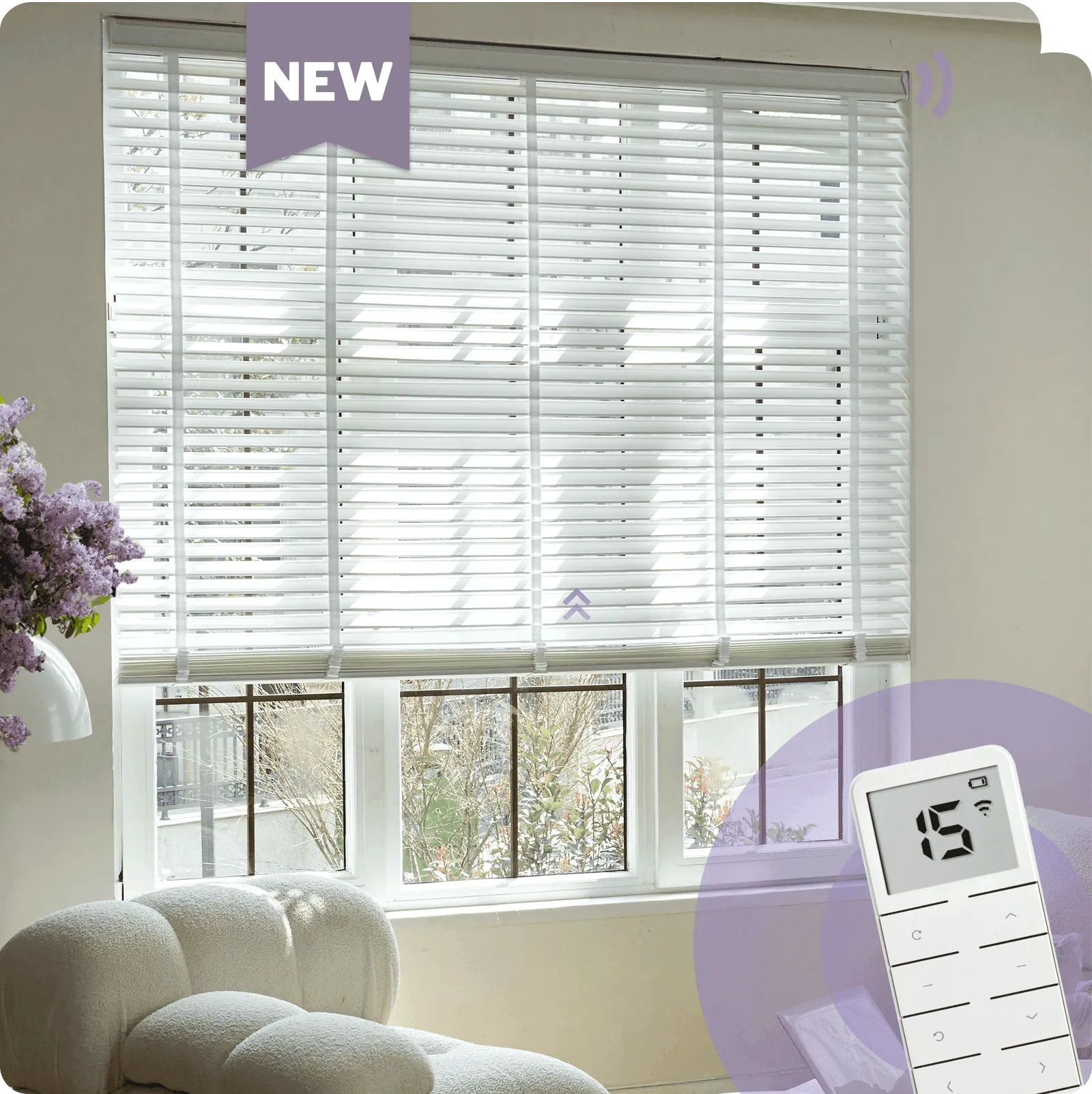 Graywind Rechargeable Fabric Venetian Blinds | Customizable