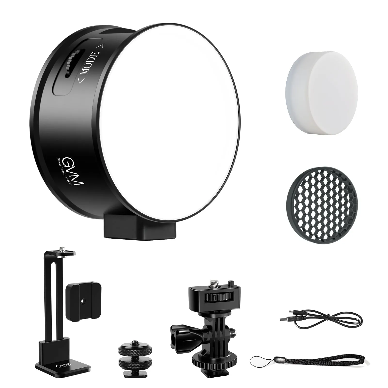 GVM 7SM Mini Double-Sided RGB & LED Video Light On-Camera Light