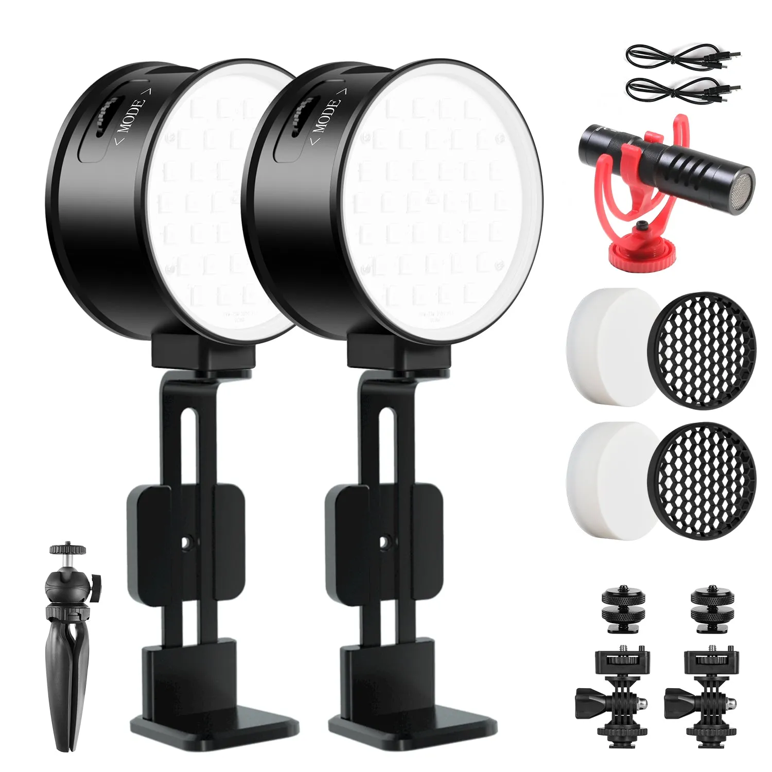 GVM 7SM Mini Double-Sided RGB & LED Video Light On-Camera Light
