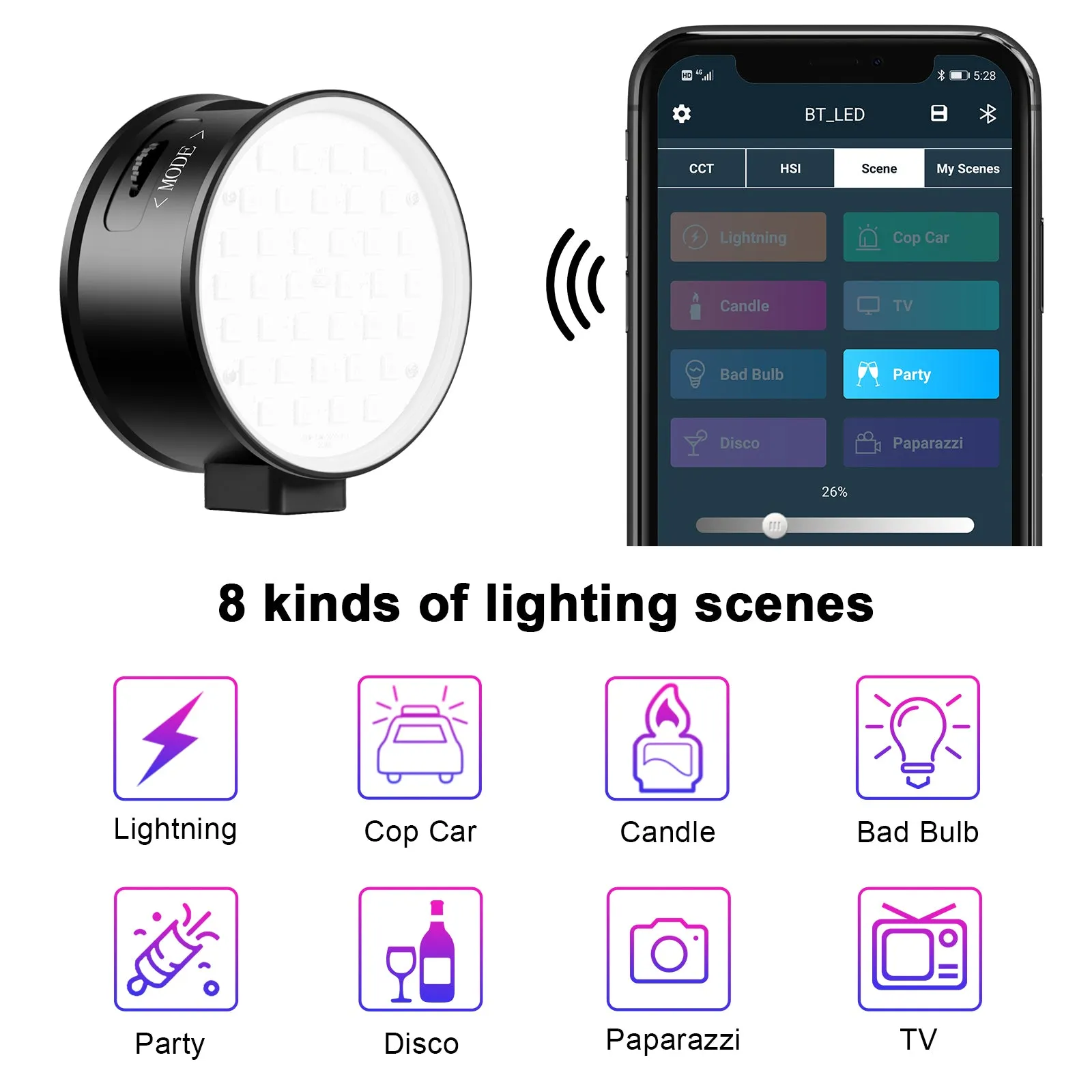 GVM 7SM Mini Double-Sided RGB & LED Video Light On-Camera Light