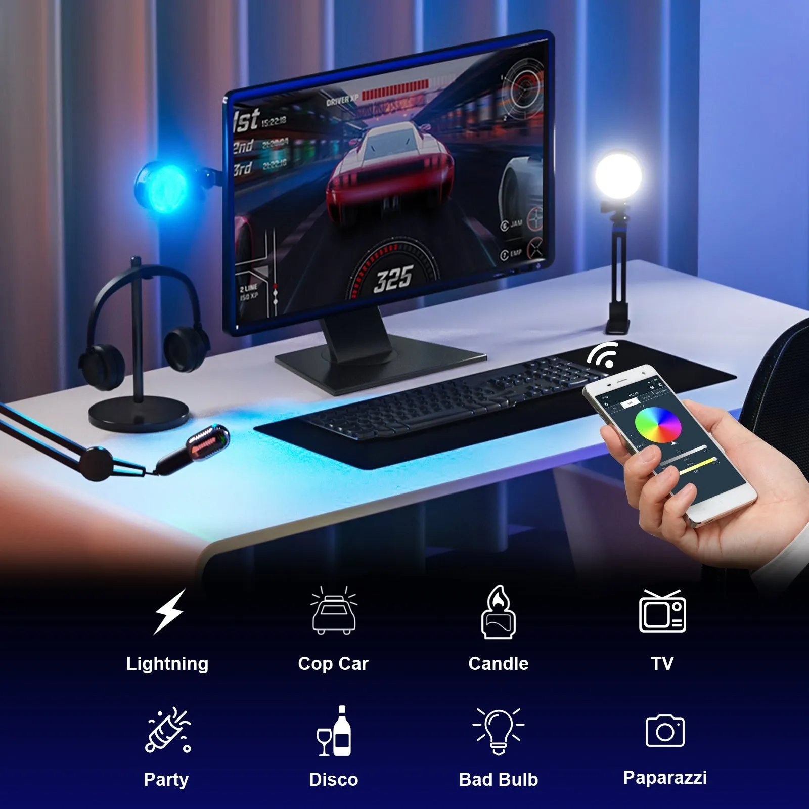 GVM 7SM Mini Double-Sided RGB & LED Video Light On-Camera Light