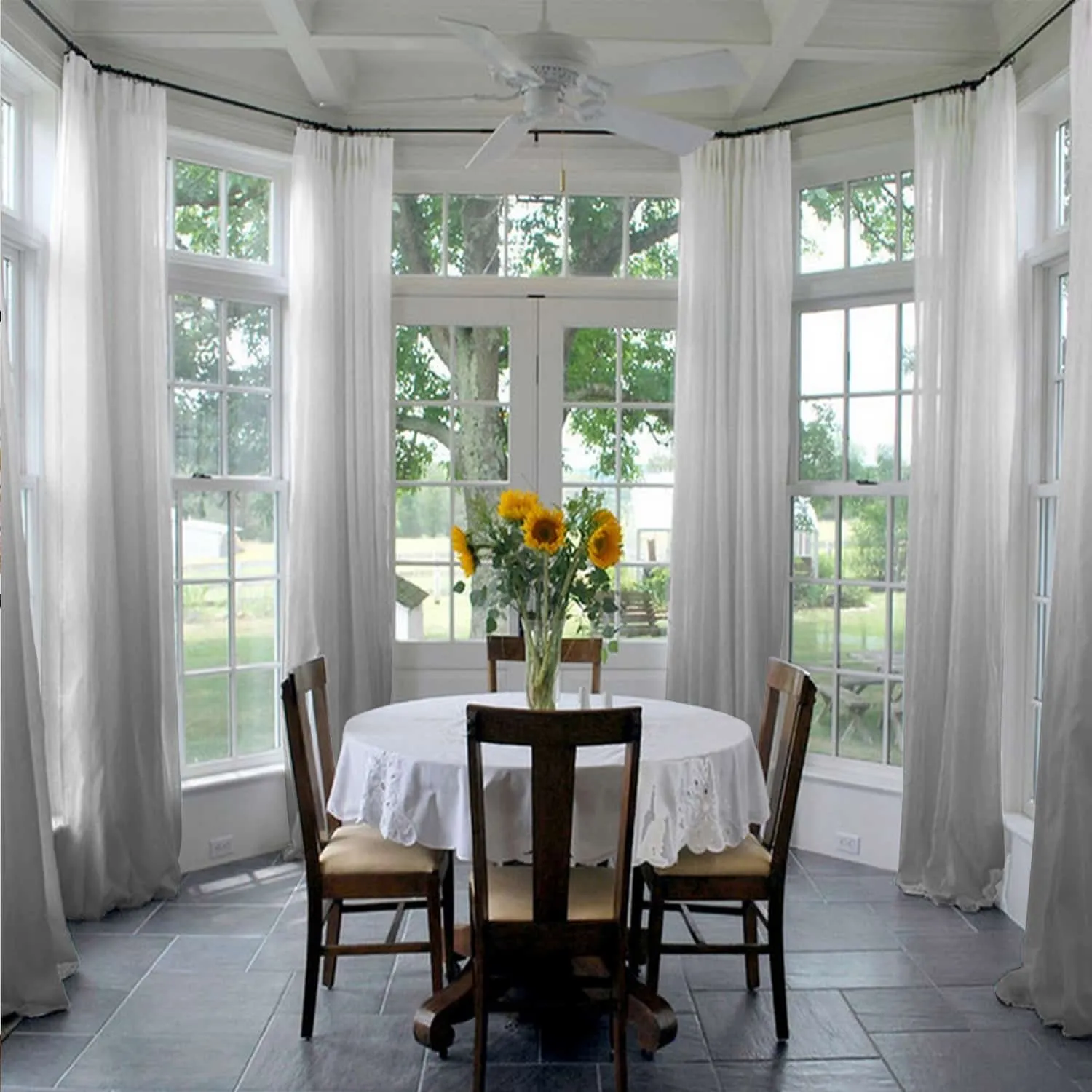 Hanna Gradient Ombre Sheer Curtain Pleated