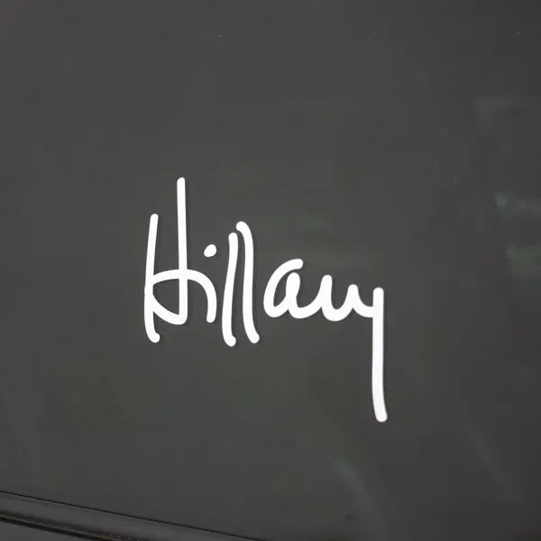Hillary Window Decal