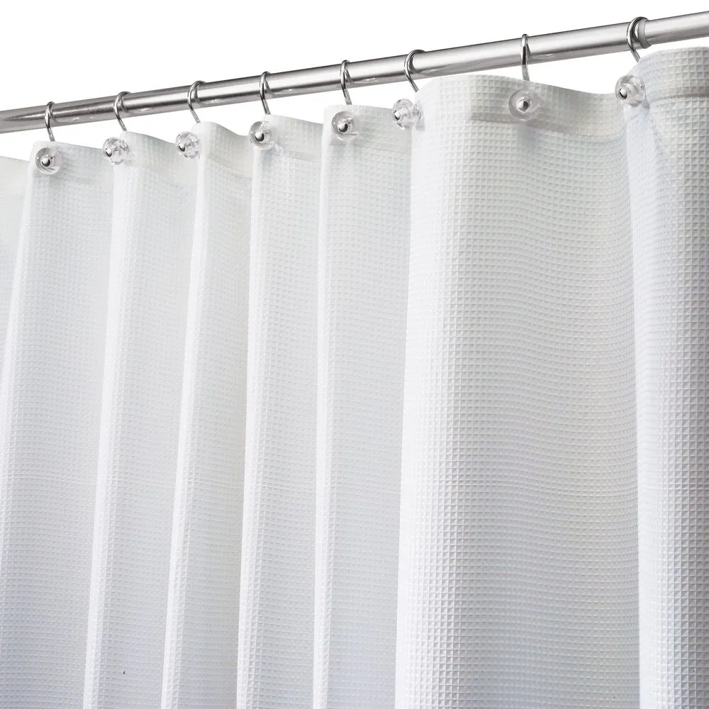 iDesign Carlton Shower Curtain 54" x 78" in White
