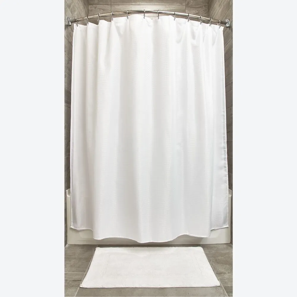 iDesign Carlton Shower Curtain 54" x 78" in White