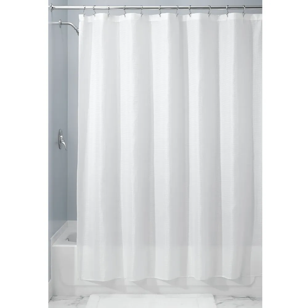 iDesign Carlton Shower Curtain 54" x 78" in White