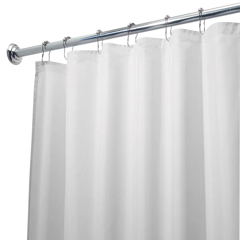 iDesign Poly Shower Curtain or Liner 72" x 96" in White