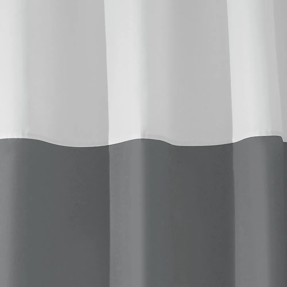 iDesign Zeno Shower Curtain 72" x 72" in Charcoal and White