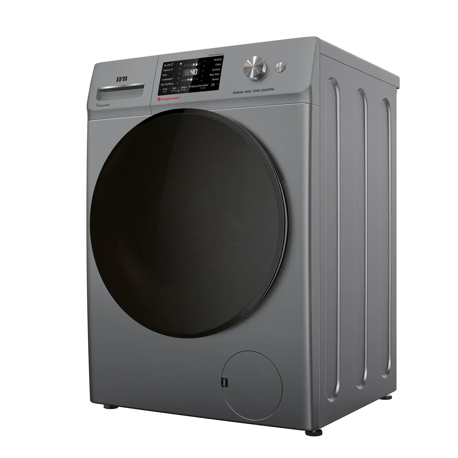 IFB Serena MSN 7012K Front Load Washing Machine 7 Kg | 1200 rpm | Metallic Silver