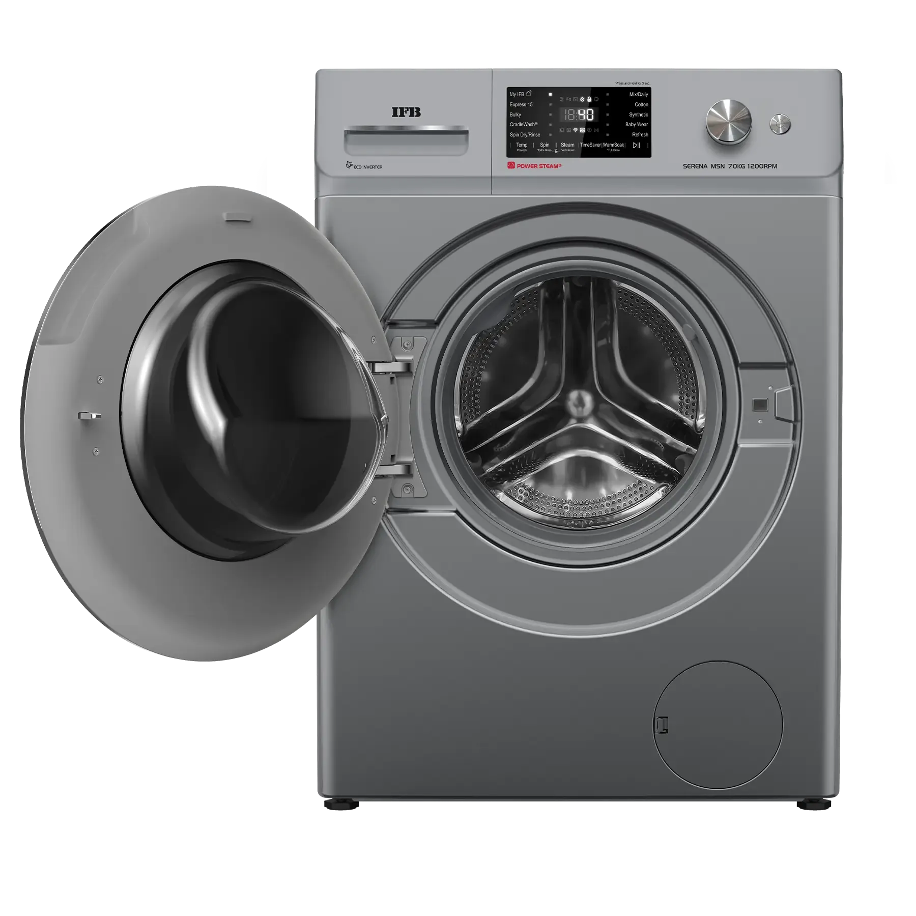 IFB Serena MSN 7012K Front Load Washing Machine 7 Kg | 1200 rpm | Metallic Silver