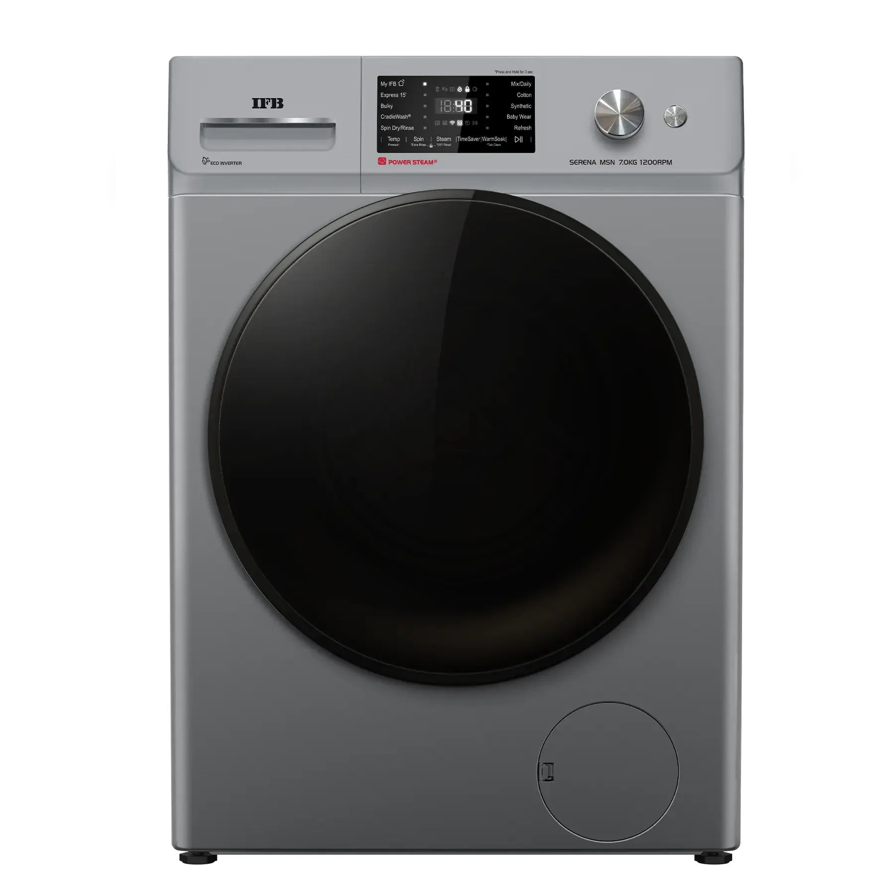 IFB Serena MSN 7012K Front Load Washing Machine 7 Kg | 1200 rpm | Metallic Silver