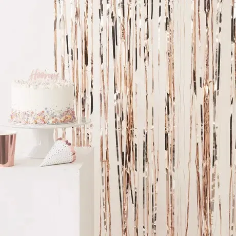 Iridescent Foil Curtain Hanging Star Decoration Backdrop