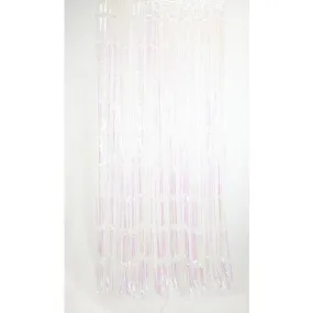 Iridescent White/Pink Foil Curtain