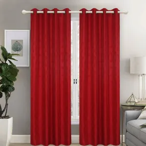 Jacquard Stripe Fabric Grommet Top Window Curtain Panel, 81025