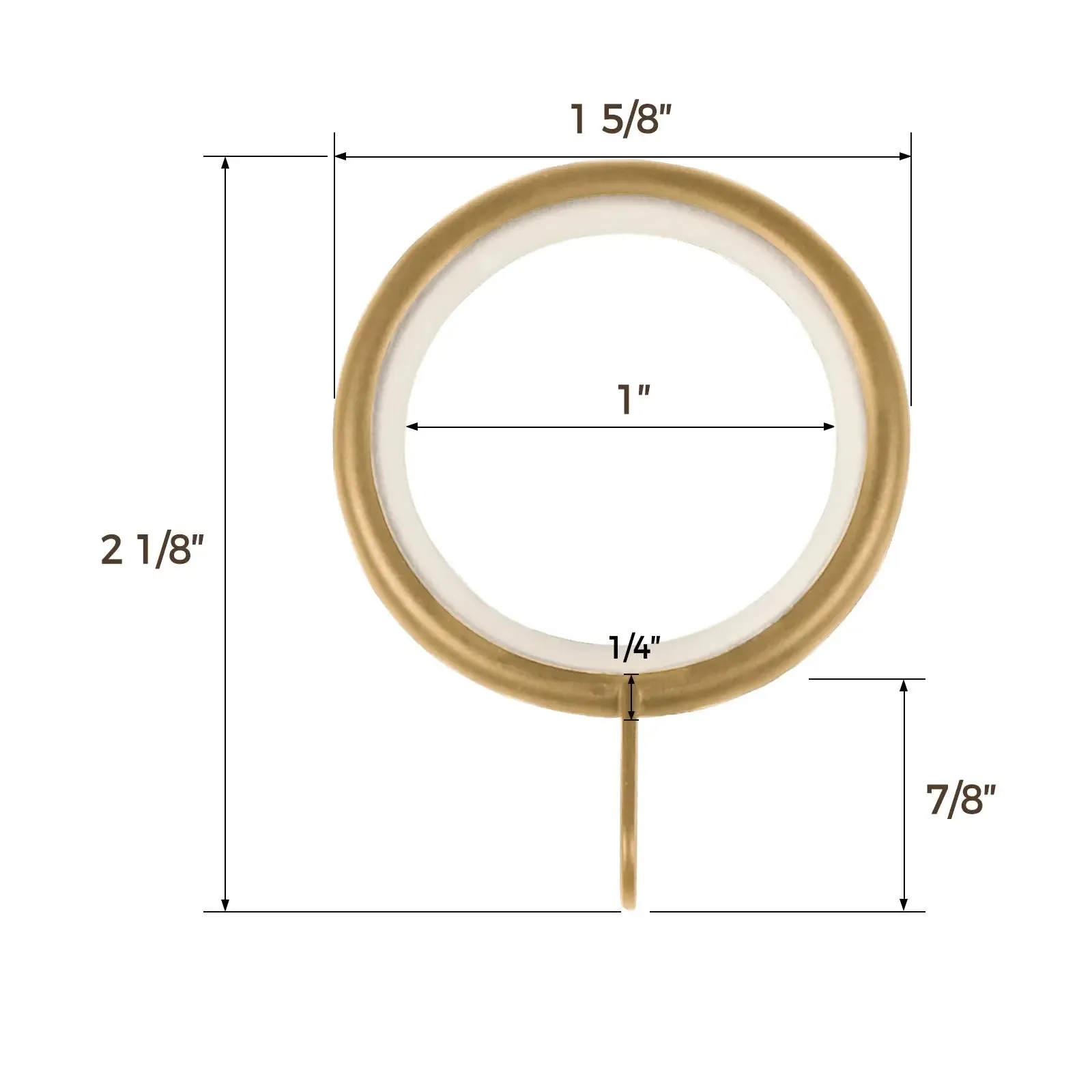 Jaylon Adjustable Curtain Rod with Rings