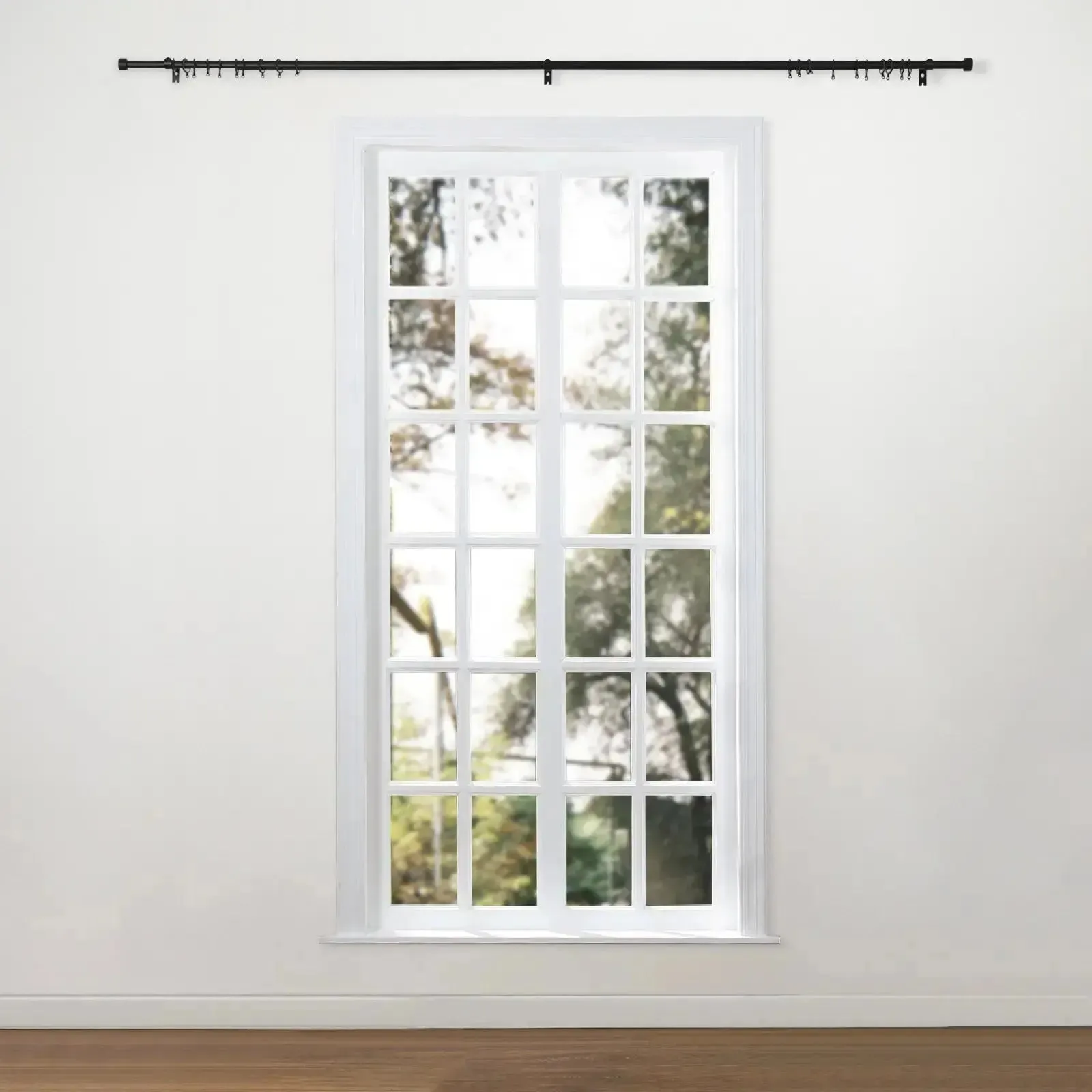 Jaylon Adjustable Curtain Rod with Rings