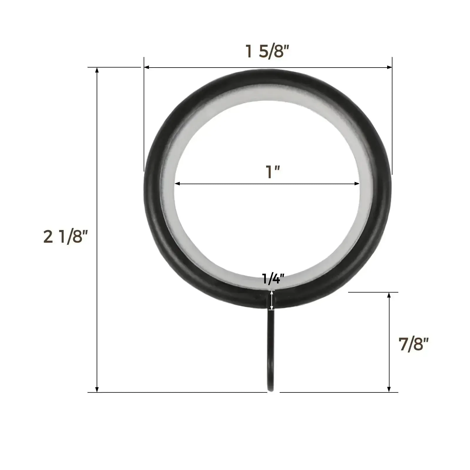 Jaylon Adjustable Curtain Rod with Rings