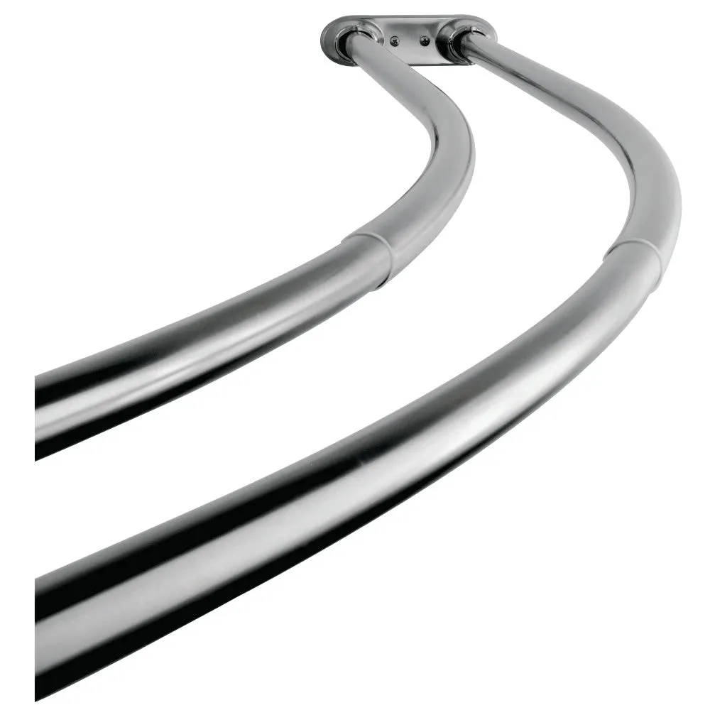 Kingston Brass Adjustable (60"-72") Double Curved Stainless Steel Shower Curtain Rod