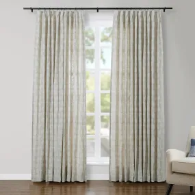 Lance 100% Linen Jacquard Curtain Pleated