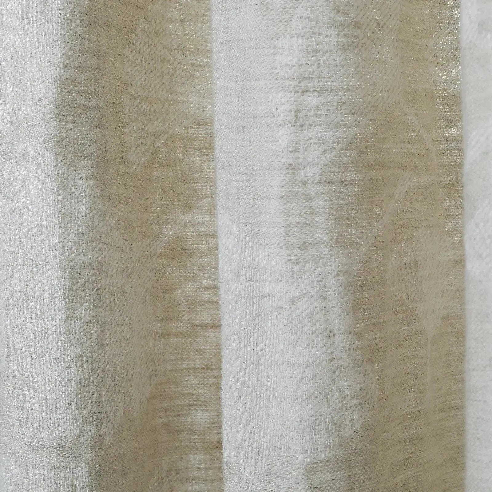Lance 100% Linen Jacquard Curtain Pleated