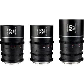 Laowa Nanomorph S35 Prime 3-Lens Bundle
 (27mm, 35mm, 50mm) (Silver) - (Cine) Canon RF