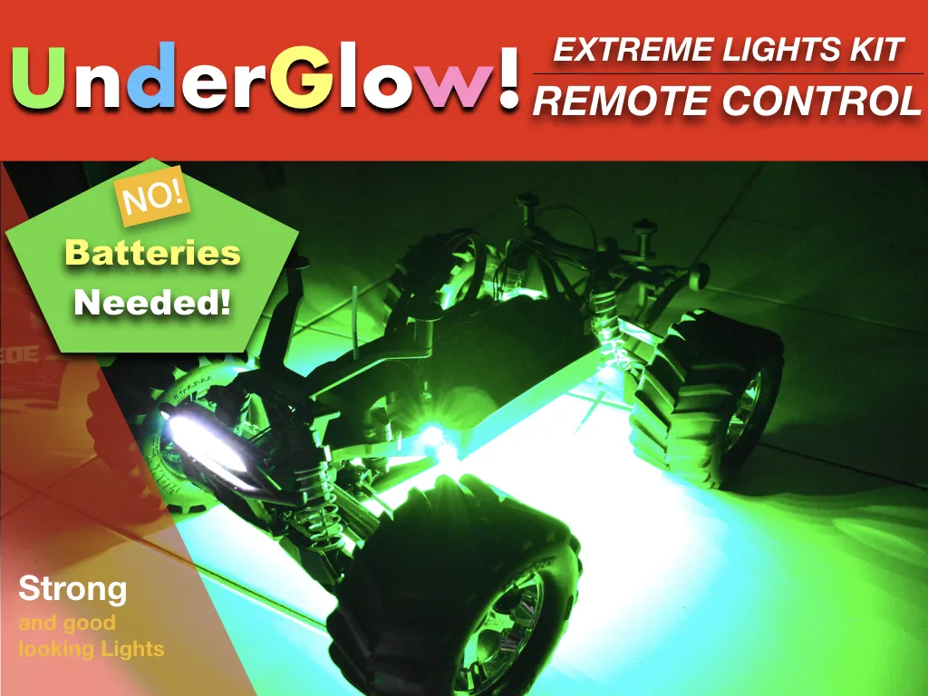 LED Light Bars UNDERGLOW For Traxxas Arrma HPI Losi Tekno Duratrax Asociated RGB