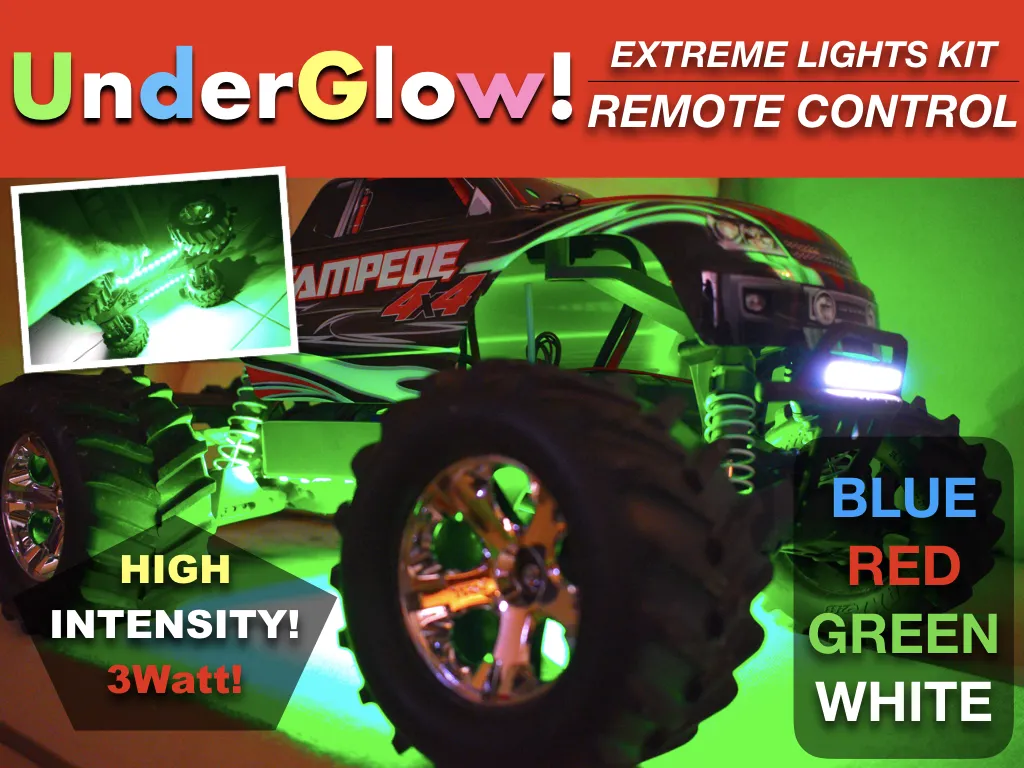LED Light Bars UNDERGLOW For Traxxas Arrma HPI Losi Tekno Duratrax Asociated RGB
