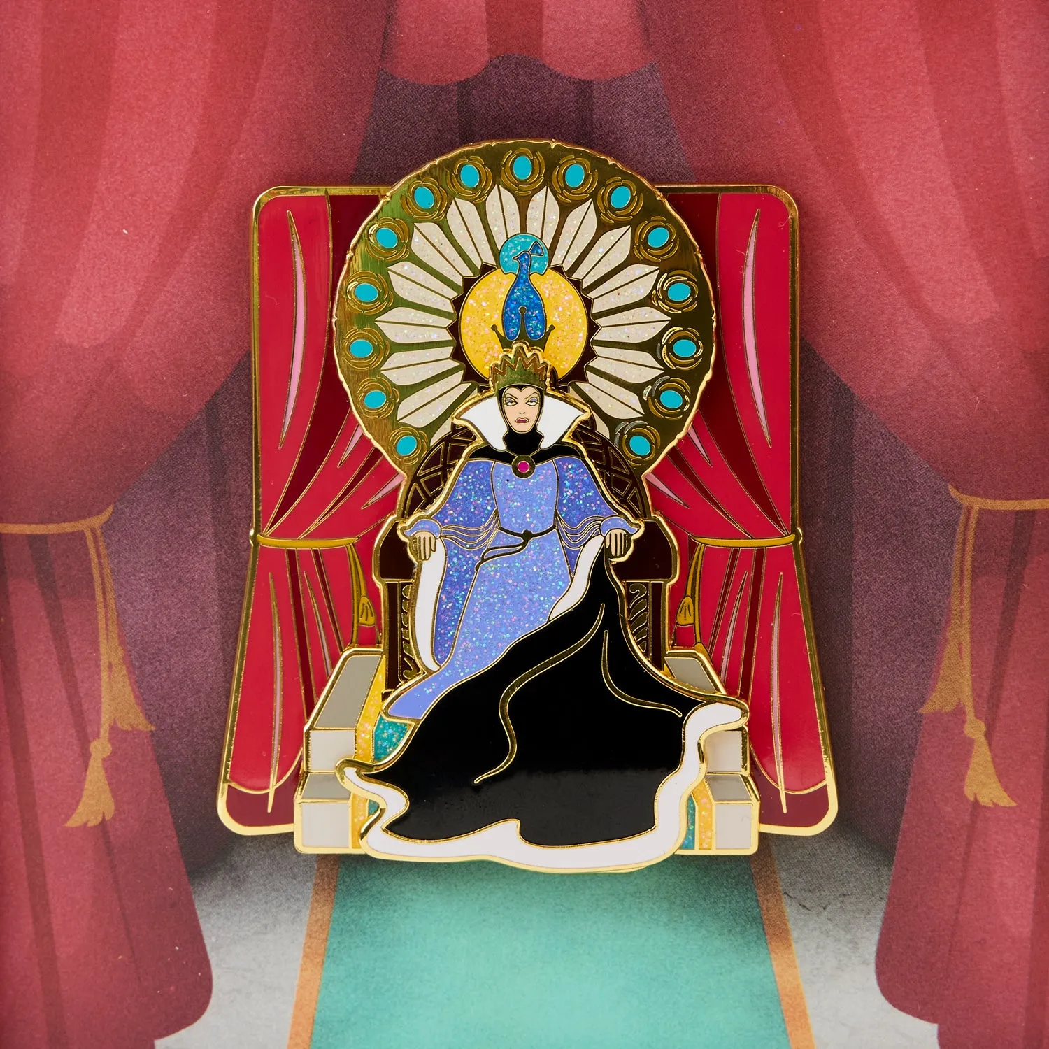 LF Disney Snow White Evil Queen Throne 3 Inch Collector Box Pin
