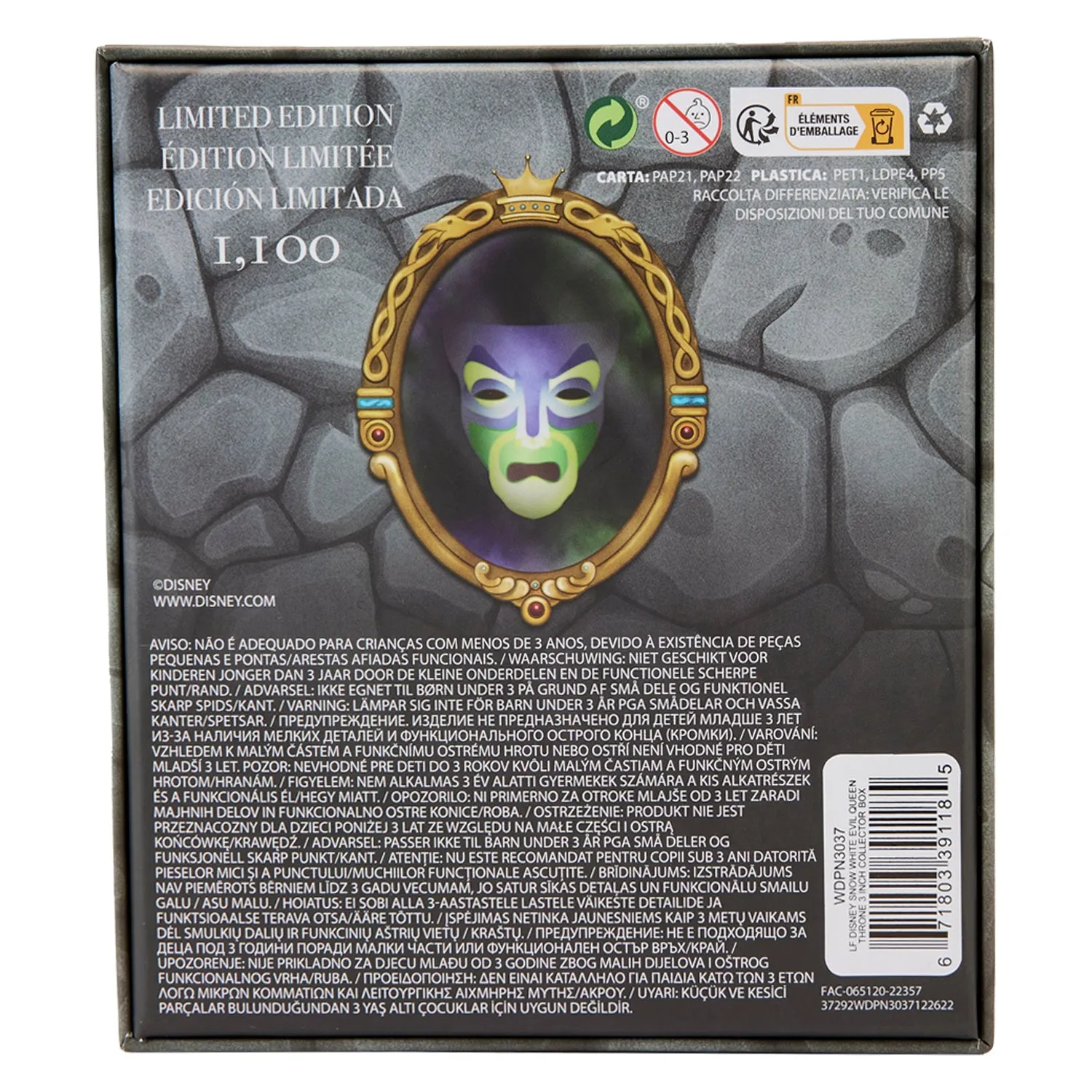 LF Disney Snow White Evil Queen Throne 3 Inch Collector Box Pin