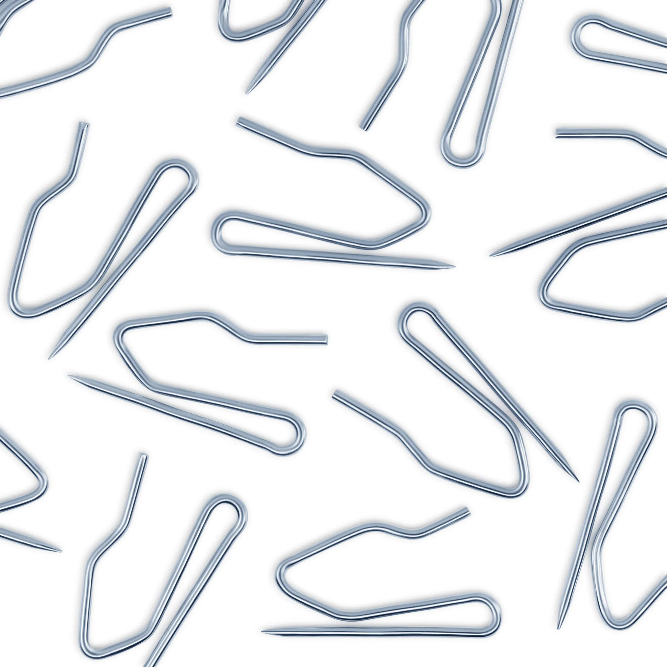 Lightweight Pin-On Hooks, Silver, 56 pc