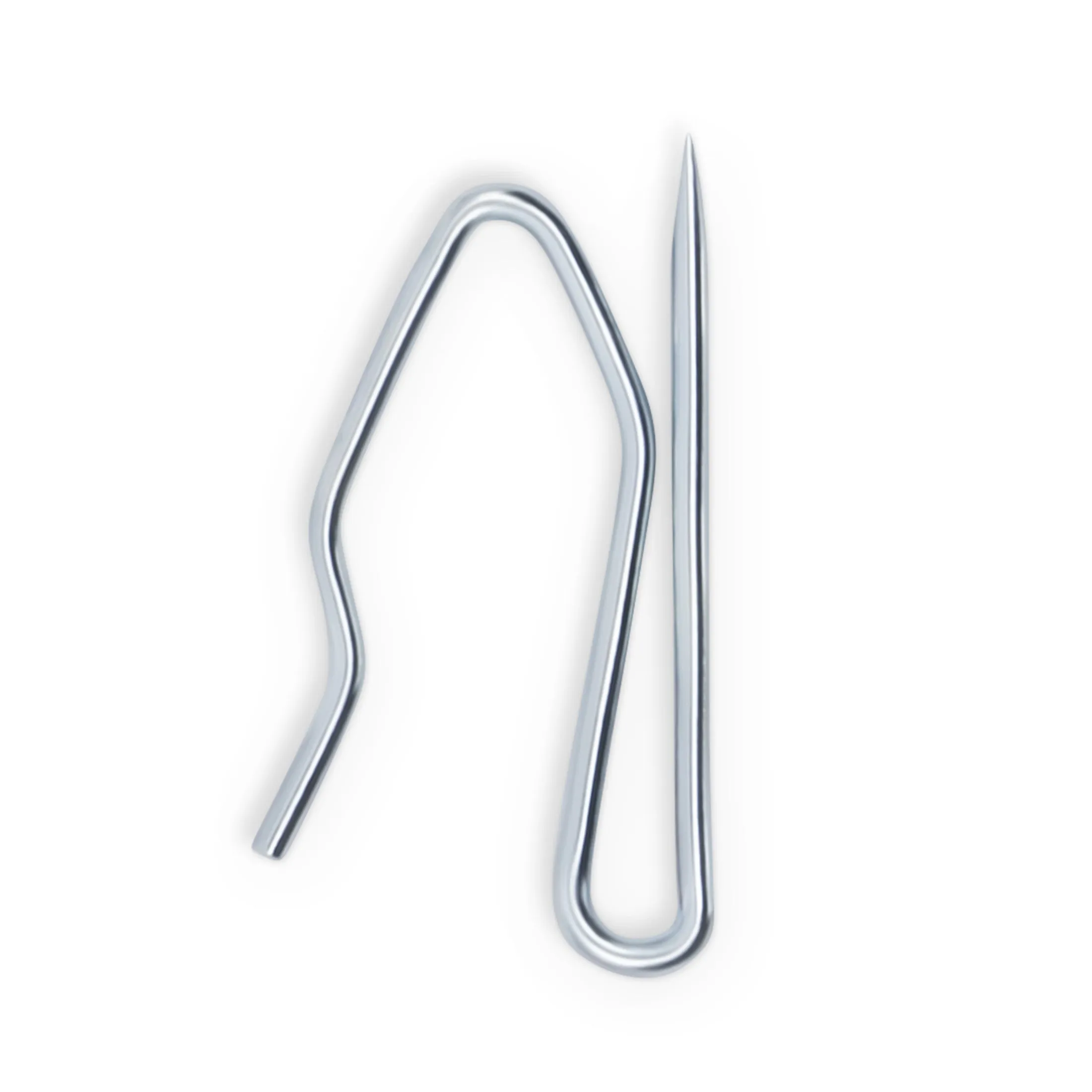 Lightweight Pin-On Hooks, Silver, 56 pc