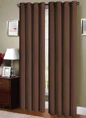 Linen Lined And Interlined Grommet Top Window Curtain Panel, 81013