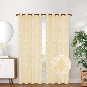 Linen Lined And Interlined Grommet Top Window Curtain Panel, 81035