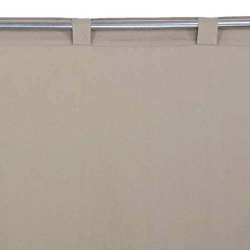 LINENWALAS Cotton Solid Grommet Doors Curtain, 4.5ft X 7ft, Beige, Pack of 2