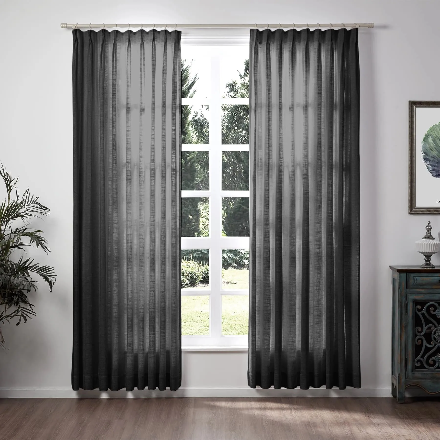 Liz Linen Drape Pleated