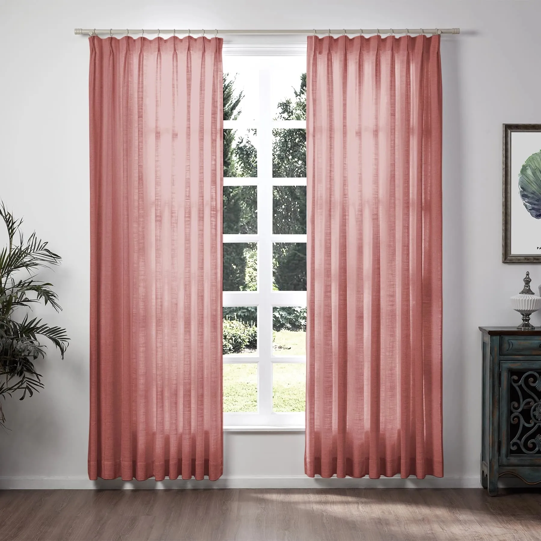 Liz Linen Drape Pleated